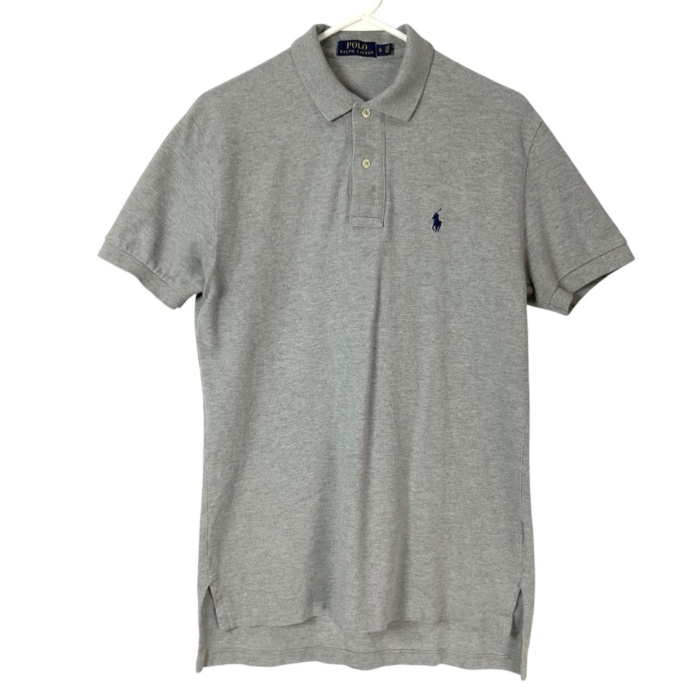 Polo Ralph Lauren Gray Button Collared Polo S Short Sleeve Pony Logo